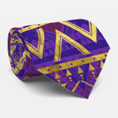 Stammes- ethnisches Boho Mustergold und -PURPUR Krawatte (Gerollt)