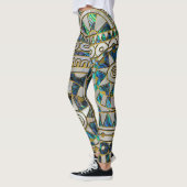 Stammes- ethnisches Muster-Gold auf Ohrschnecke Leggings (Links)