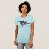 Stammes- Faden-Mantarochen T-Shirt (Vorne ganz)