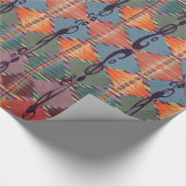 Stammes- Farbabstrakte Verpackung Geschenkpapier (Ecke)