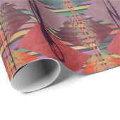 Stammes- Farbabstrakte Verpackung Geschenkpapier (Rolleneckpunkt)