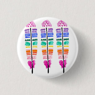 Stammes- Feder-Knöpfe durch Megaflora Button