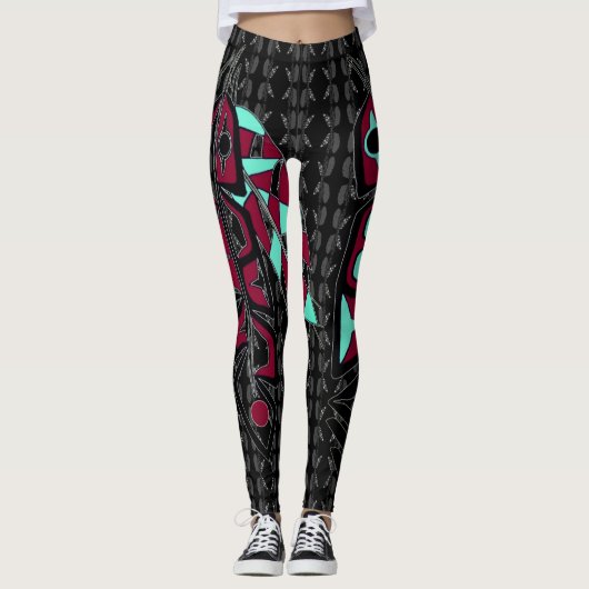 Stammes- Feder-Leggings Leggings (Vorderseite)