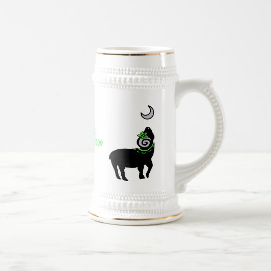 Stammes- Fest BlackSheep BellyDance Logo Stien Bierglas (Rechts)