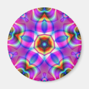 Stammes- Fraktalmandala-Stern-Blumen-Magnet Magnet