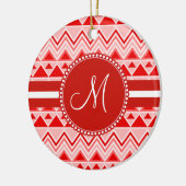 Stammes- Gebirgsdreieck Monogramm-rotes Keramik Ornament (Links)