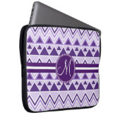 Stammes- Gebirgsdreiecke Monogramm-aztekische Laptopschutzhülle (Vorne Rechts)