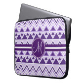 Stammes- Gebirgsdreiecke Monogramm-aztekische Laptopschutzhülle (Vorderseite Links)