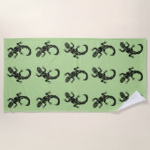 Stammes- Gecko Strandtuch (Vorderseite)