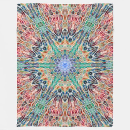 Stammes- Geist TierChakra Mandala Fleecedecke (Vorderseite)