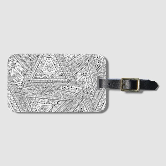 Stammes- Gekritzel 2 Gepäckanhänger (Vorderseite (Horizontal))