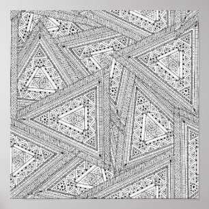 Stammes- Gekritzel 2 Poster