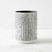 Stammes- Gekritzel 2 Tasse (Zentrum)