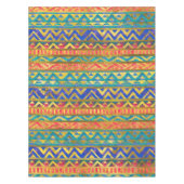 Stammes- geometrisches Aquarell-und Goldmuster Tischdecke (Vorderseite)