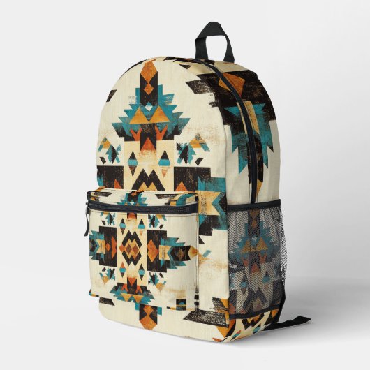 Stammes-Geometrisches Muster Rucksack (Rückseitige Ecke Rechts)