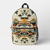 Stammes-Geometrisches Muster Rucksack (Vorderseite)