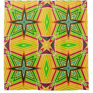 Stammes geometrisches Vintages Muster. nahtlos eth Duschvorhang
