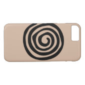 Stammes- gewundene aztekische Petroglyphekunst Case-Mate iPhone Hülle (Rückseite (Horizontal))