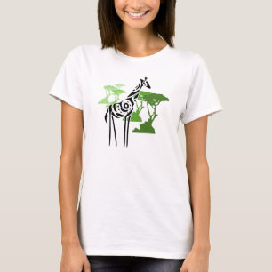 Stammes- Giraffe - Grün T-Shirt