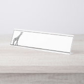 Stammes- Giraffe Schreibtischnamensplakette (Vorderseite )