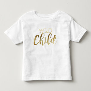 Stammes- Goldfolie des Bohemischer Chic-wilde Kleinkind T-shirt