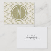 Stammes- GoldGlitzer-Monogramm der Pfeil-| Visitenkarte (Vorne/Hinten)