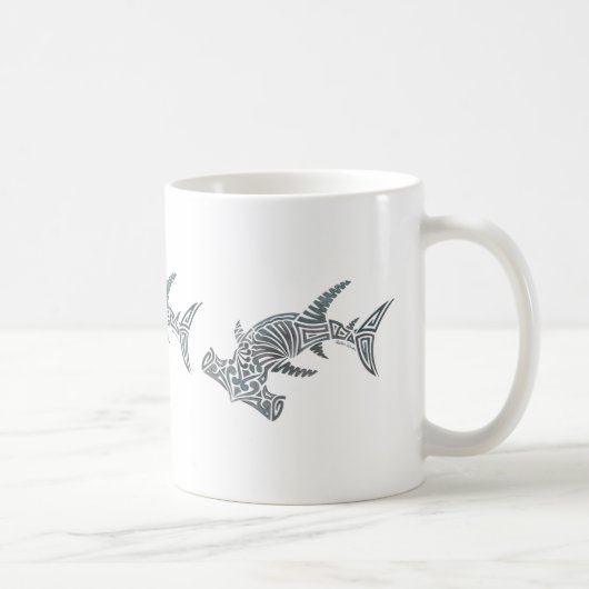 Stammes- Hammerhai-Haifisch-Verpackungs-Tasse Kaffeetasse (Rechts)
