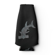 Stammes Hammerhead auf Schwarze Flasche Cooler