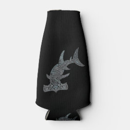 Stammes Hammerhead auf Schwarze Flasche Cooler Flaschenkühler