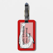 Stammes- hawaiischer Angelhaken Gepäckanhänger (Rückseite vertikal)