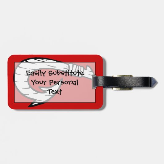 Stammes- hawaiischer Angelhaken Gepäckanhänger (Rückseite horizontal)