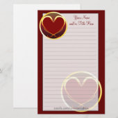 Stammes- Herz-Briefpapier Briefpapier (Vorne/Hinten)