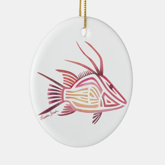 Stammes- Hogfish Keramik Ornament (Rechts)