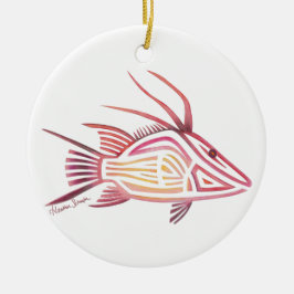 Stammes- Hogfish Keramik Ornament