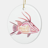 Stammes- Hogfish Keramik Ornament (Links)