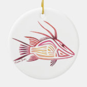 Stammes- Hogfish Keramik Ornament (Hinten)