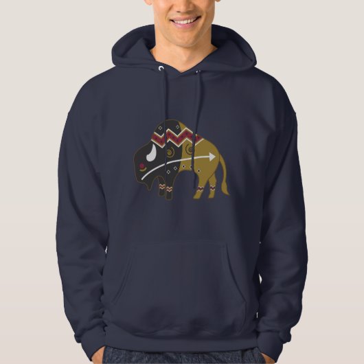 Stammes- indischer Büffel Hoodie (Vorderseite)