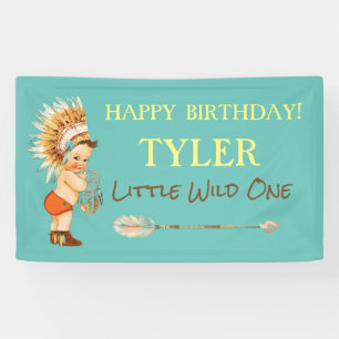 Stammes- Jungen-Kopfschmuck-Ureinwohner-Pfeil Banner