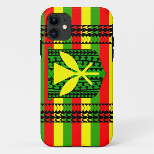 Stammes- Kanaka Maoli Flagge Case-Mate iPhone Hülle (Rückseite)