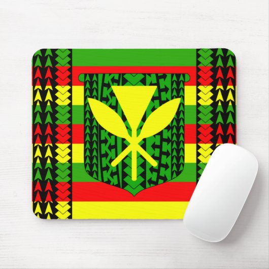 Stammes- Kanaka Maoli Flagge Mousepad (Mit Mouse)