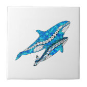 Stammes- Killerwale Fliese (Vorderseite)