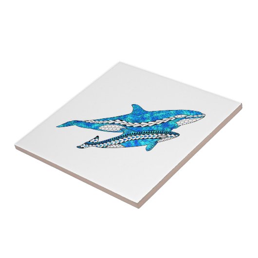Stammes- Killerwale Fliese (Seite)