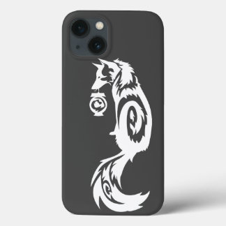 Stammes- Kitsune Fox mit Geist-Laterne iPhone 13 Hülle