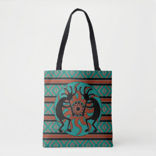 Stammes- Kokopelli SüdwestTürkis Tasche