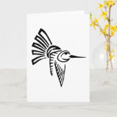 Stammes- Kolibri Karte (Gelbe Blume)