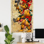 Stammes Krieg Tanz Kunst Poster (Heimbüro)