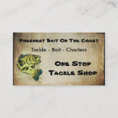 Stammes- Kunst-Bass-Fische Visitenkarte (Rückseite)