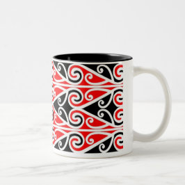 Stammes- Kunst der Maori- Entwürfe für Sie Zweifarbige Tasse