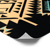 Stammes Kunstmuster. Ethnisch geometrischer Ausdru Poster (Ecke)