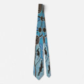 Stammes Land Blue Aborigine-Krawatte Krawatte (Vorderseite)